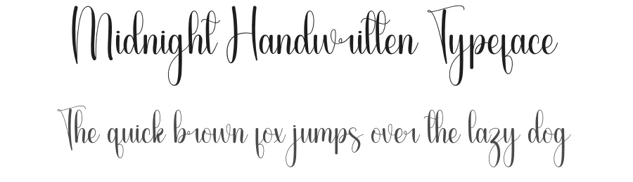 Midnight Handwritten Typeface by andikastudio — Script Handwritten Font