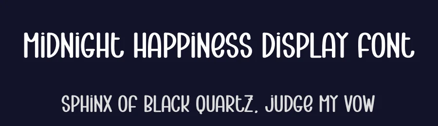 Midnight Happiness Display Font by creativeletter — Display Font — thumbnail 2