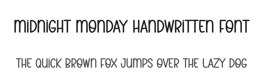 Midnight Monday Handwritten Font by andikastudio — Display Font