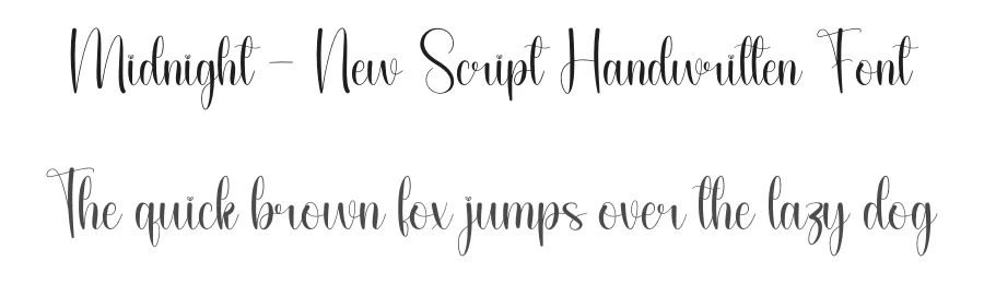 Midnight – New Script Handwritten Font by andikastudio — Script Handwritten Font