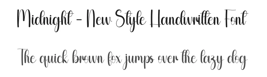 Midnight – New Style Handwritten Font by andikastudio — Script Handwritten Font