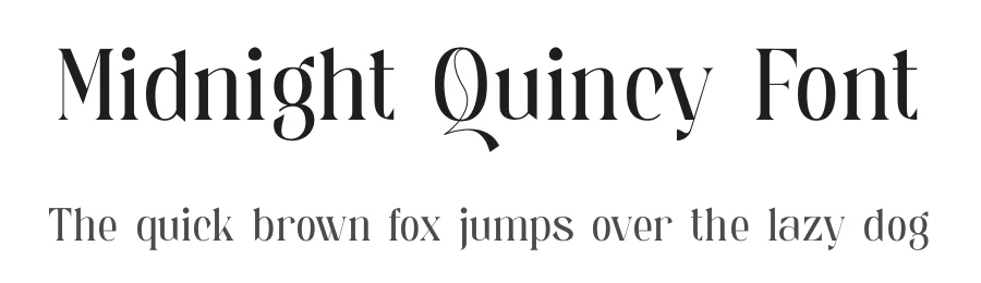 Midnight Quincy Font by Rismatype — Display Font