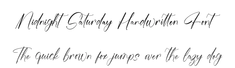Midnight Saturday Handwritten Font by stylishtype.co — Script Handwritten Font