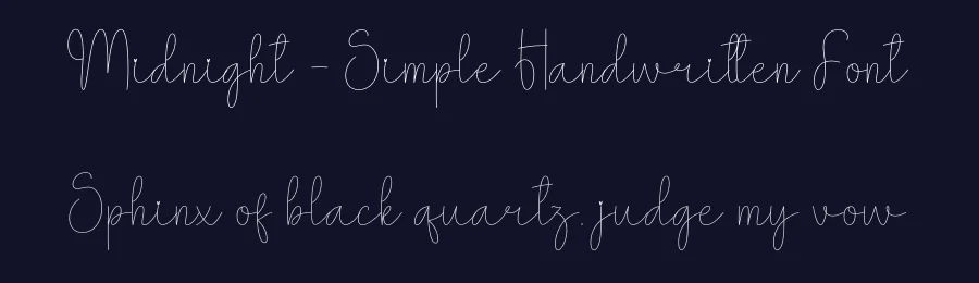 Midnight – Simple Handwritten Font by andikastudio — Script Handwritten Font — thumbnail 2