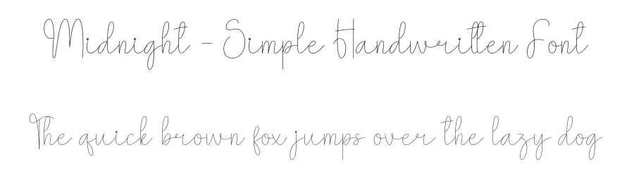 Midnight – Simple Handwritten Font by andikastudio — Script Handwritten Font