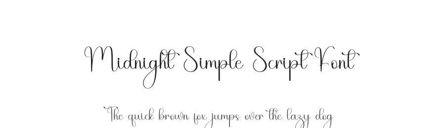 Midnight Simple Script Font by freshtypeink — Script Handwritten Font