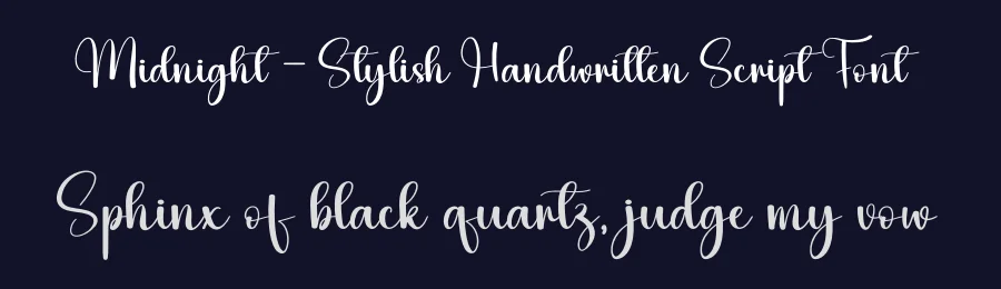 Midnight – Stylish Handwritten Script Font by andikastudio — Script Handwritten Font — thumbnail 2