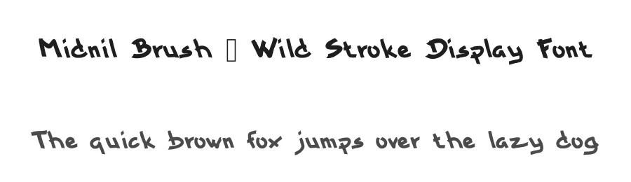 Midnil Brush – Wild Stroke Display Font by idealistudio — Script Handwritten Font