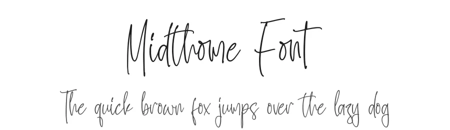 Midthome Font by glorytype — Script Handwritten Font