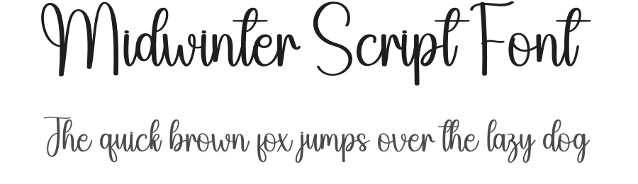 Midwinter Script Font by creativeletter — Script Handwritten Font