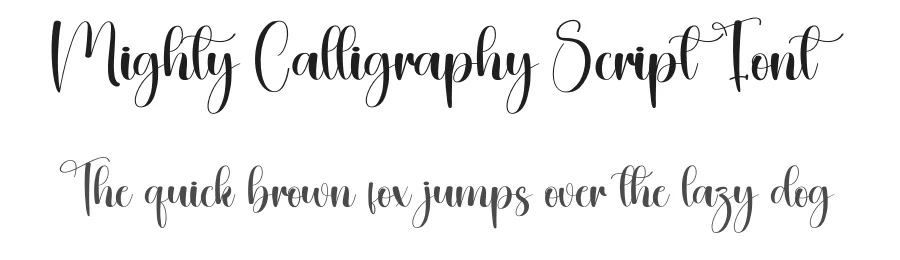 Mighty Calligraphy Script Font by creativeletter — Script Handwritten Font
