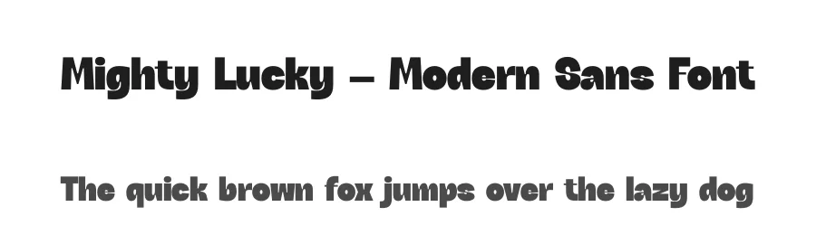 Mighty Lucky – Modern Sans Font by timelesstype.co — Display Font