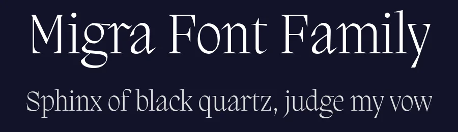 Migra Font Family by Pangram Pangram — Serif Font — thumbnail 2