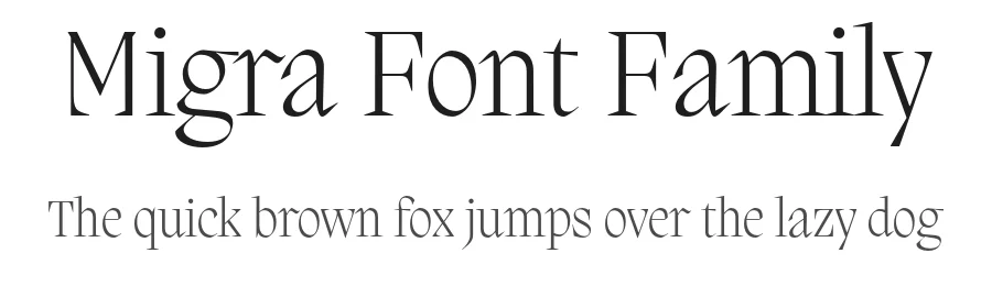 Migra Font Family by Pangram Pangram — Serif Font