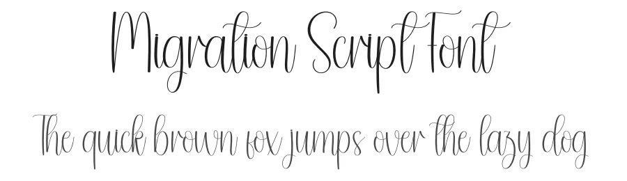 Migration Script Font by andikastudio — Script Handwritten Font