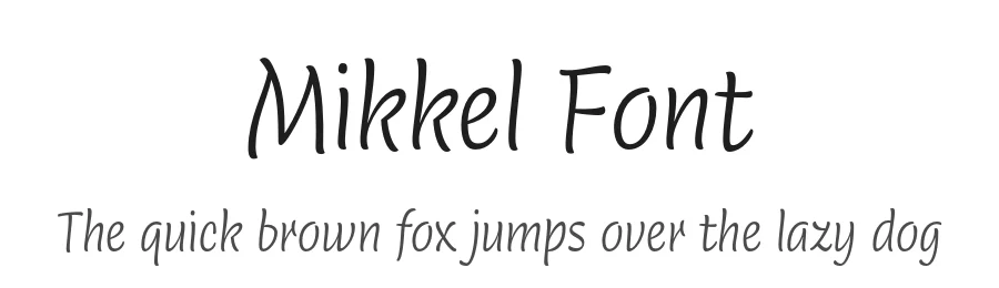 Mikkel Font by Nils Thomsen โ Script Handwritten Font