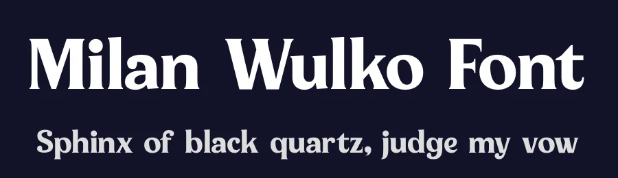 Milan Wulko Font by timelesstype.co — Display Font — thumbnail 2
