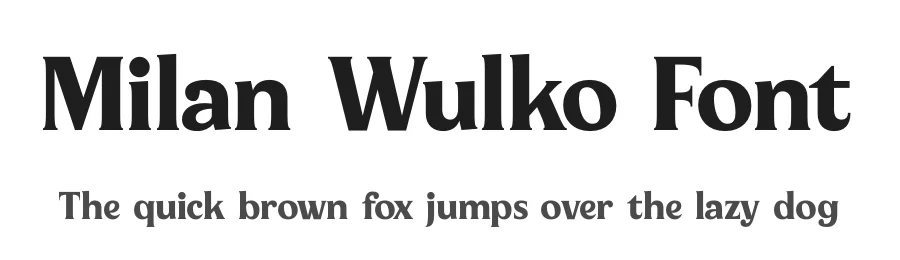 Milan Wulko Font by timelesstype.co — Display Font