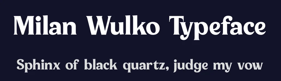 Milan Wulko Typeface by timelesstype.co — Display Font — thumbnail 2