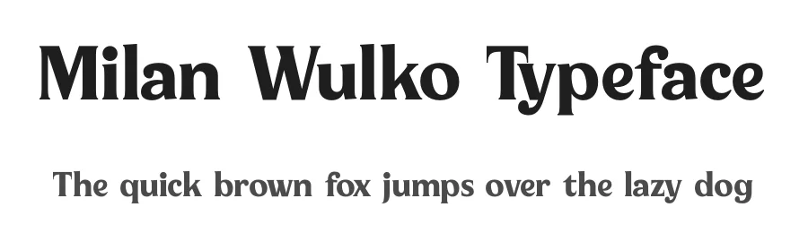 Milan Wulko Typeface by timelesstype.co — Display Font