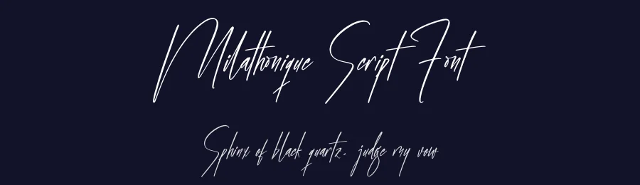 Milathonique Script Font by glorytype — Script Handwritten Font — thumbnail 2