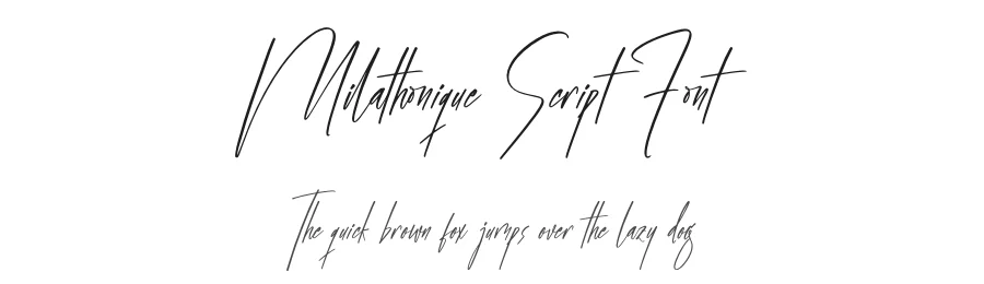 Milathonique Script Font by glorytype — Script Handwritten Font