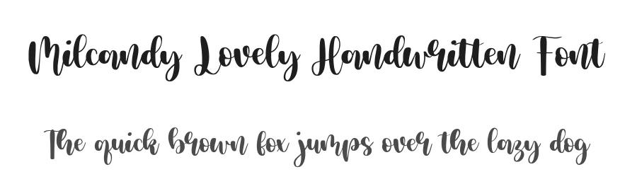 Milcandy Lovely Handwritten Font by balpirick — Script Handwritten Font