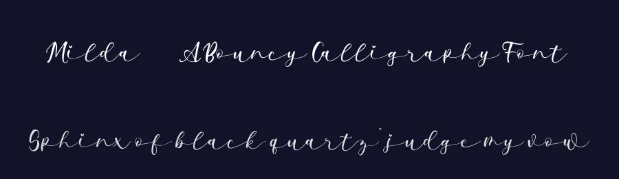Milda – A Bouncy Calligraphy Font by Mozarella — Script Handwritten Font — thumbnail 2