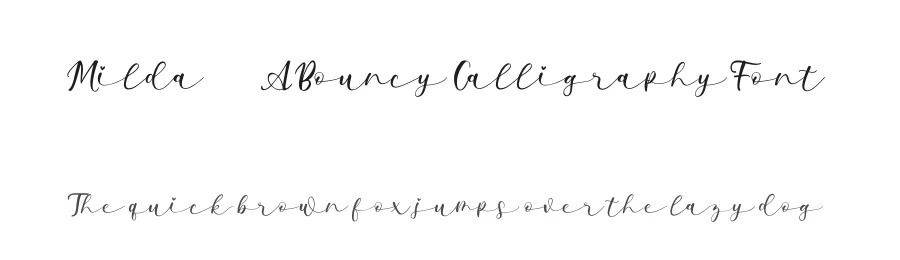 Milda – A Bouncy Calligraphy Font by Mozarella — Script Handwritten Font