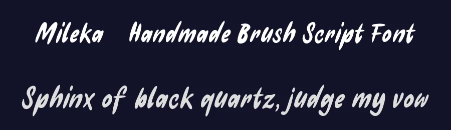 Mileka – Handmade Brush Script Font by Lettermine — Script Handwritten Font — thumbnail 2