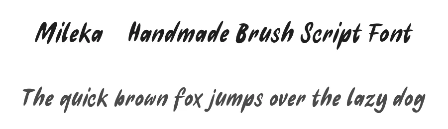 Mileka – Handmade Brush Script Font by Lettermine — Script Handwritten Font