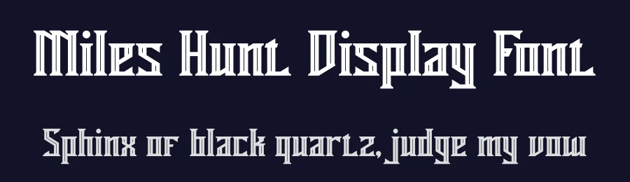 Miles Hunt Display Font by fontkong — Display Font — thumbnail 2