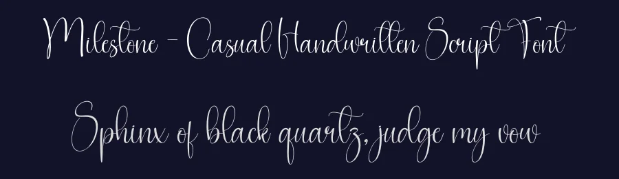 Milestone – Casual Handwritten Script Font by creativeletter — Script Handwritten Font — thumbnail 2