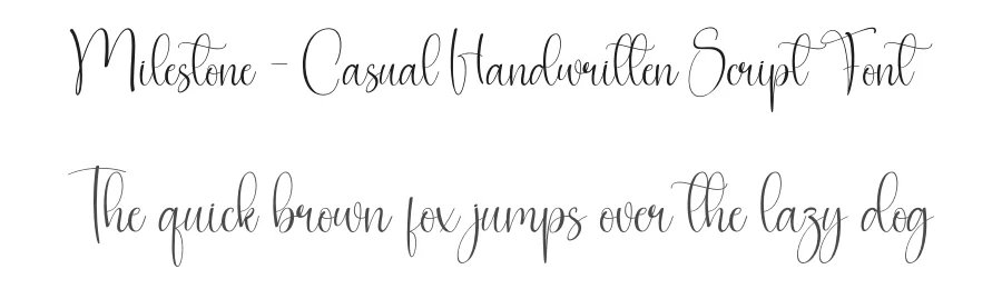 Milestone – Casual Handwritten Script Font by creativeletter — Script Handwritten Font