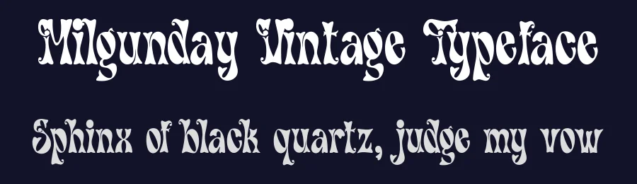 Milgunday Vintage Typeface by TypeClassHeroes — Display Font — thumbnail 2