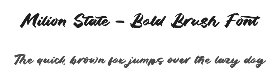 Milion State – Bold Brush Font by letterenastudios — Script Handwritten Font