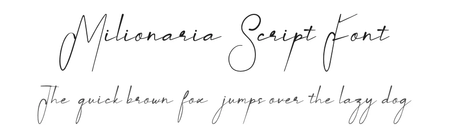 Milionaria Script Font by 3wprotype β Script Handwritten Font