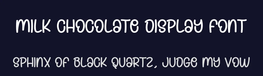 Milk Chocolate Display Font by creativeletter — Display Font — thumbnail 2