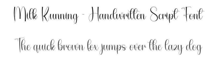 Milk Running – Handwritten Script Font by andikastudio — Script Handwritten Font