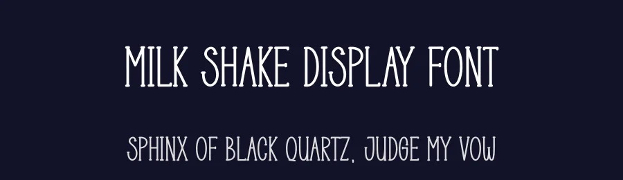 Milk Shake Display Font by creativeletter — Display Font — thumbnail 2