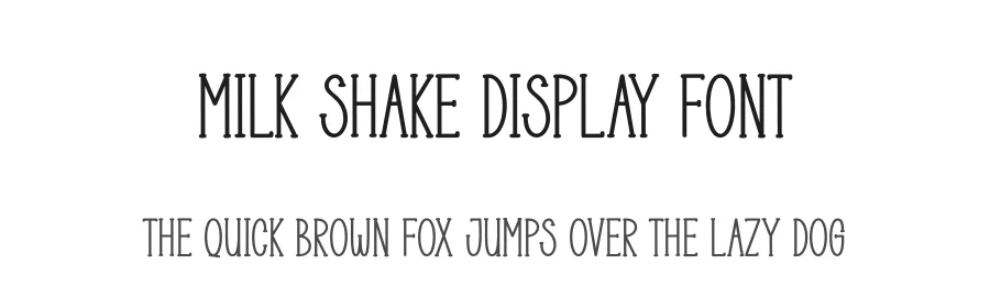 Milk Shake Display Font by creativeletter — Display Font