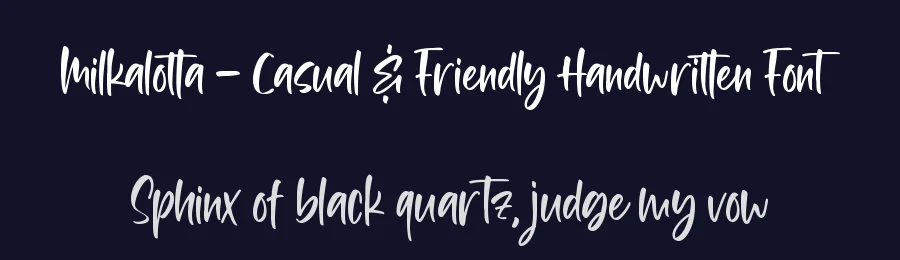 Milkalotta – Casual & Friendly Handwritten Font by Almarkha Type — Script Handwritten Font — thumbnail 2