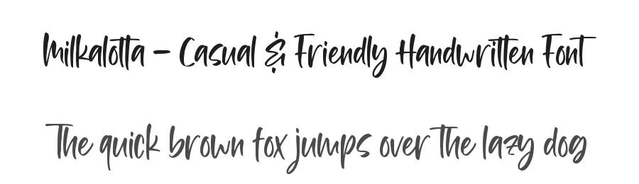 Milkalotta – Casual & Friendly Handwritten Font by Almarkha Type — Script Handwritten Font