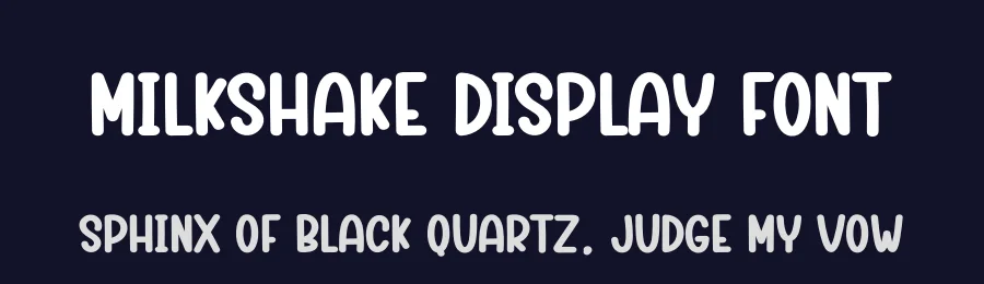 Milkshake Display Font by creativeletter — Display Font — thumbnail 2