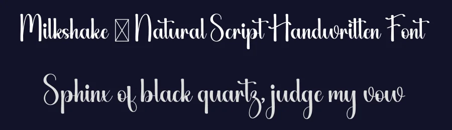 Milkshake – Natural Script Handwritten Font by freshtypeink — Script Handwritten Font — thumbnail 2