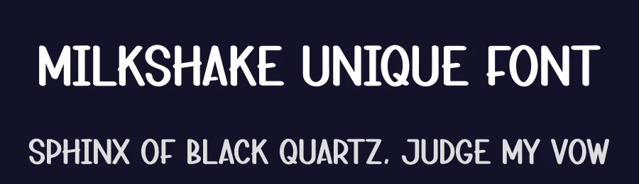 Milkshake Unique Font by creativeletter — Display Font — thumbnail 2