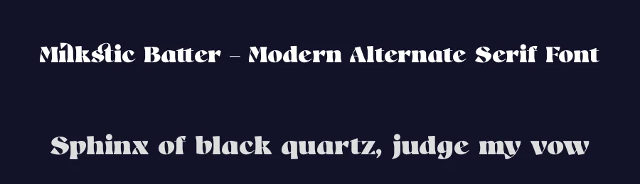 Milkstic Batter – Modern Alternate Serif Font by timelesstype.co — Display Font — thumbnail 2