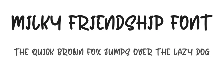 Milky Friendship Font by levincreative — Script Handwritten Font