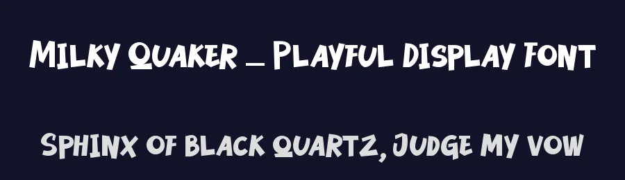 Milky Quaker – Playful Display Font by Almarkha Type — Decorative Font — thumbnail 2