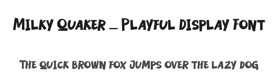 Milky Quaker – Playful Display Font by Almarkha Type — Decorative Font